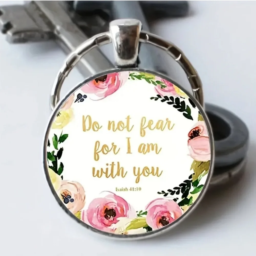 DO NOT FEAR FOR I AM WITH YOU. BIBLE VERSE Isaiah 41:10 key chain. 🔑